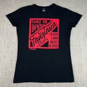 HBO TV Show True Blood Promo T Shirt Black Red Fangtasia Graphic Women's XL Y2K